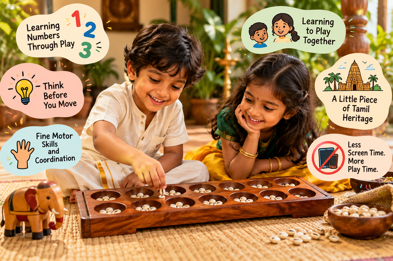 Pallanguzhi: The Traditional Game That Makes Little Minds Grow