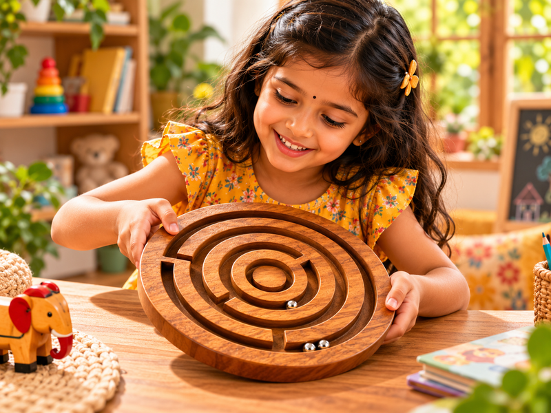 Roll, Guide &amp; Focus: Benefits of a Wooden Tilt Maze Game