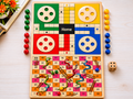 Wooden Ludo & Snakes and Ladders Game Set