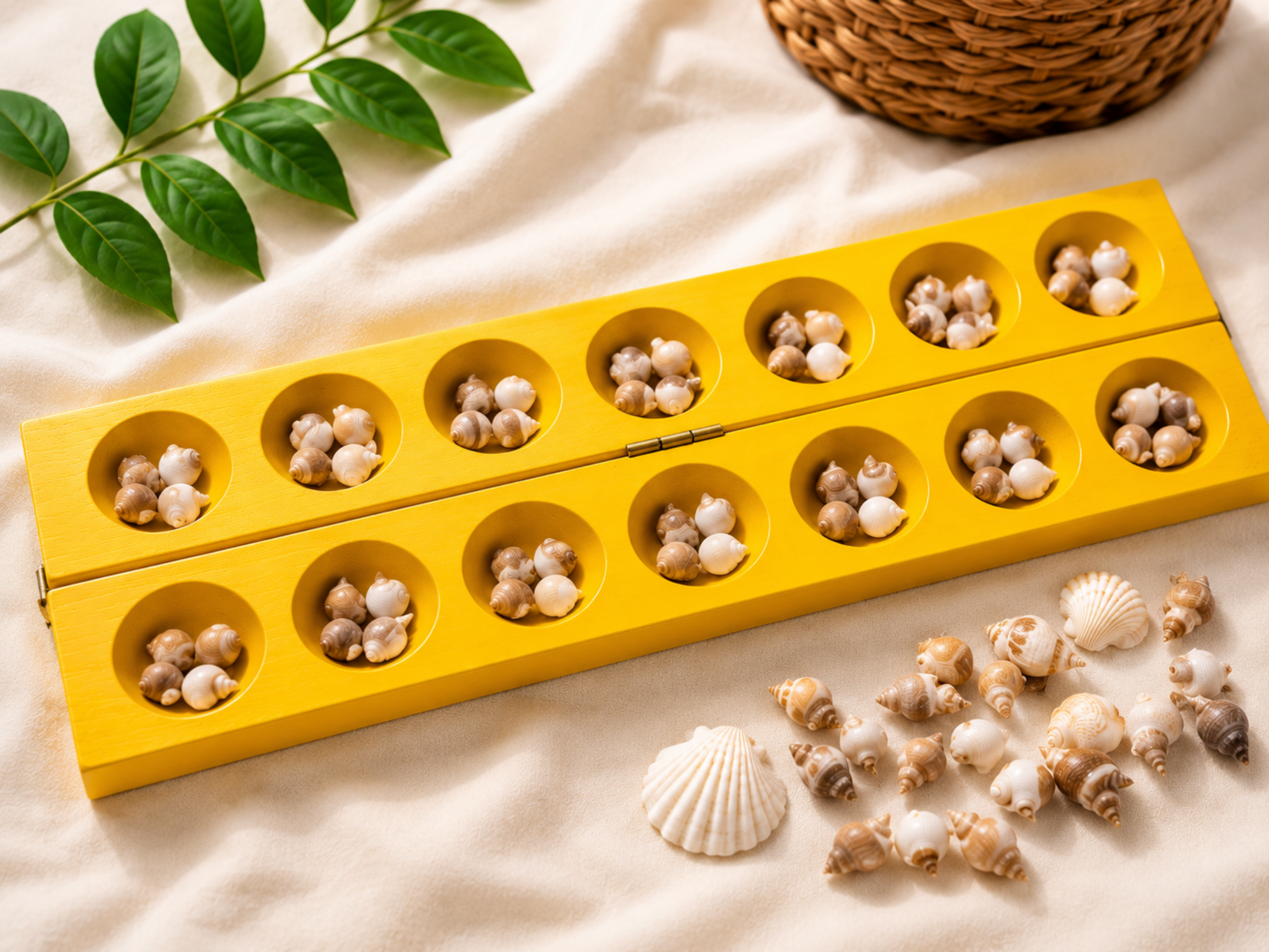 Pallankuli Wooden Game with Shells | Jumbo Maama