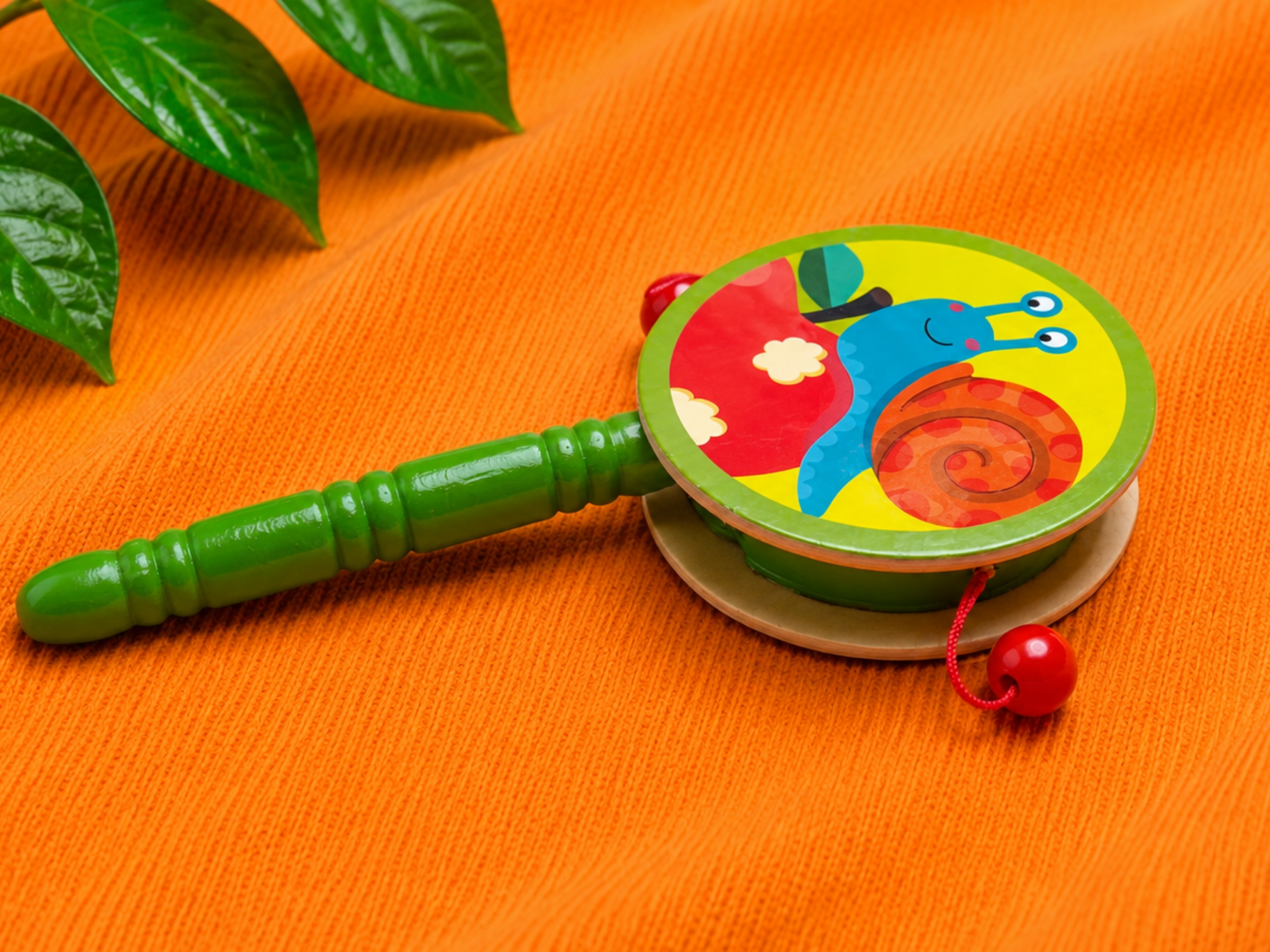 Wooden Drum Rattle Baby Toy | Jumbo Maama