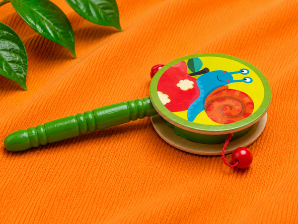 Wooden Drum Rattle Baby Toy | Jumbo Maama