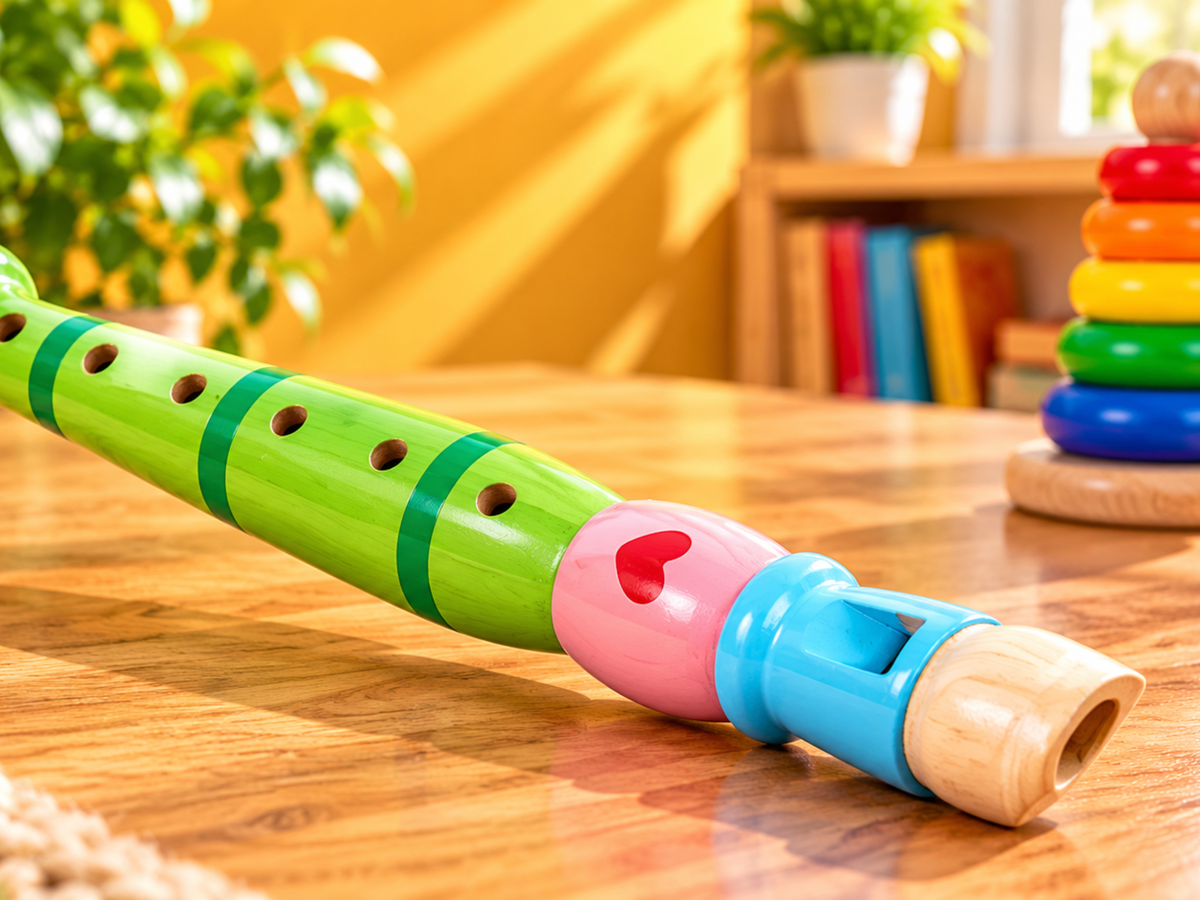 Coloured Flute Wooden Toy traditional wooden toy by Jumbo Maama Toys