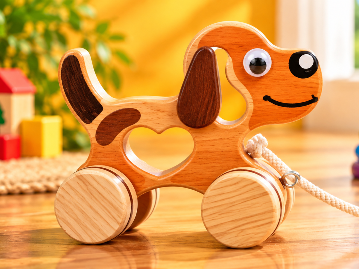 Pets Pull Along Toys traditional wooden toy by Jumbo Maama Toys