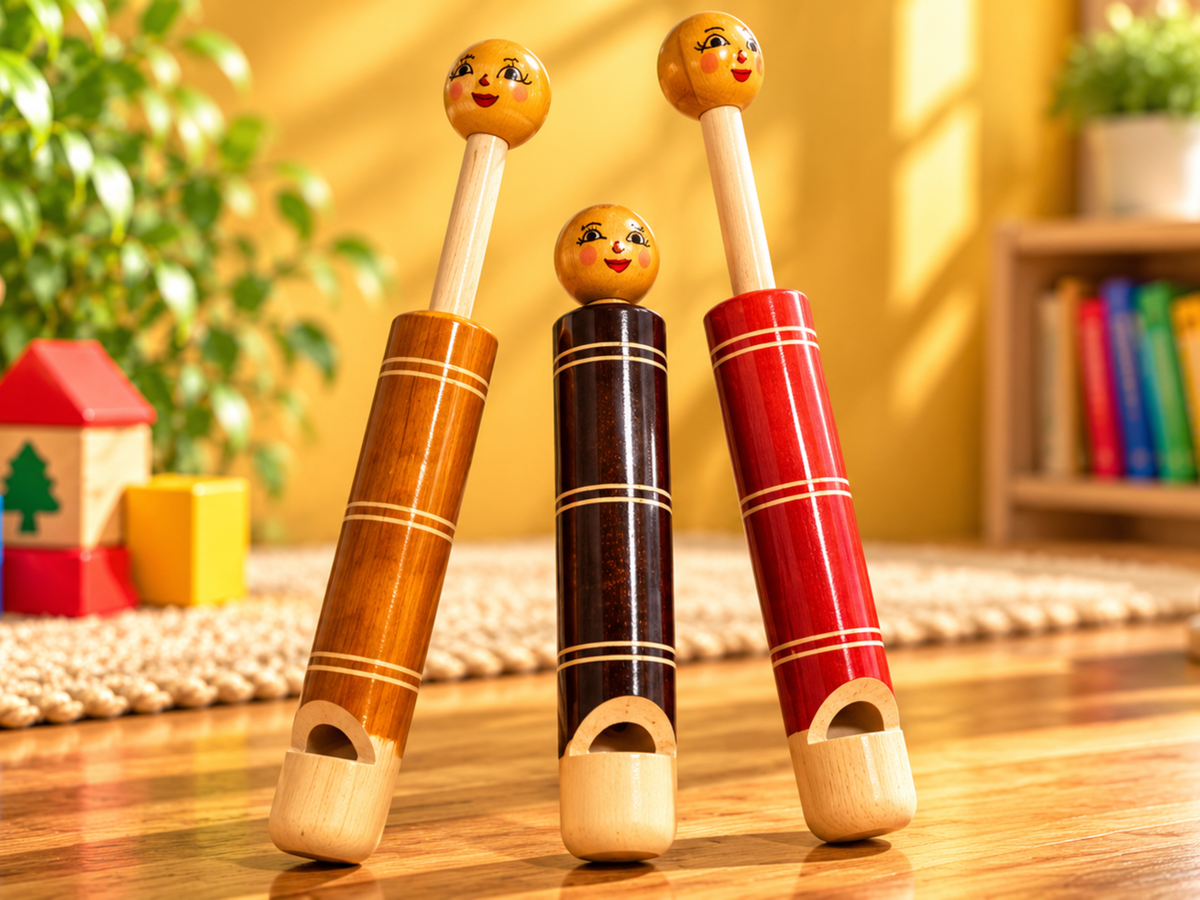 Wooden Slide Tube Whistle traditional wooden toy by Jumbo Maama Toys