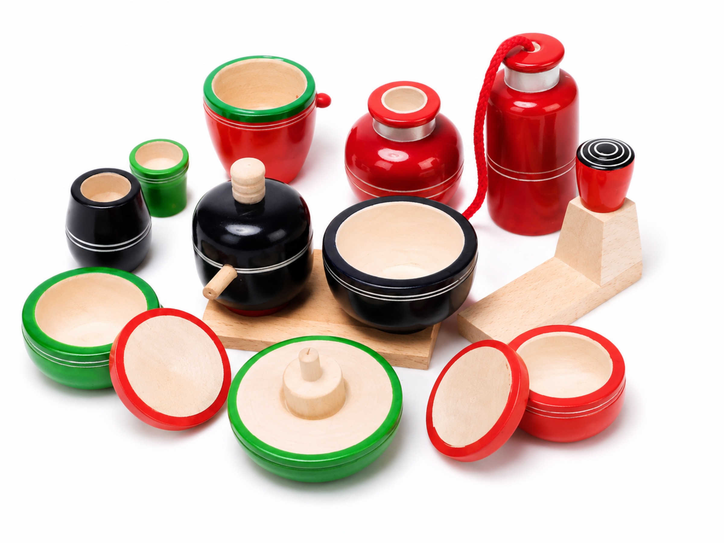 Wooden pretend play kitchen set for kids – handcrafted imaginative toy by Jumbo Maama