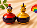 Large wooden balancing doll stacking set – handcrafted Montessori toy by Jumbo Maama
