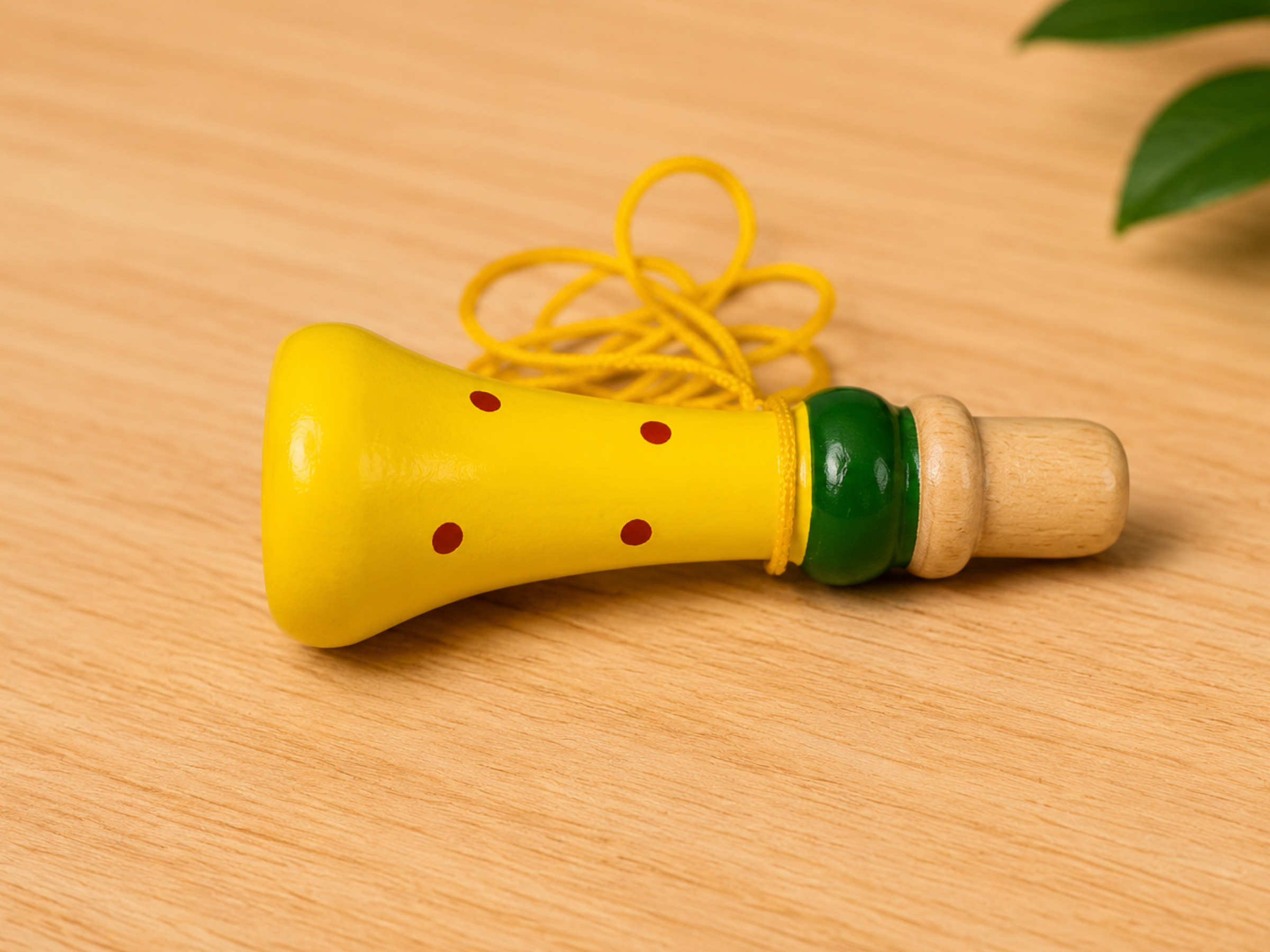 Small wooden musical trumpet – handcrafted wind instrument toy for children by Jumbo Maama