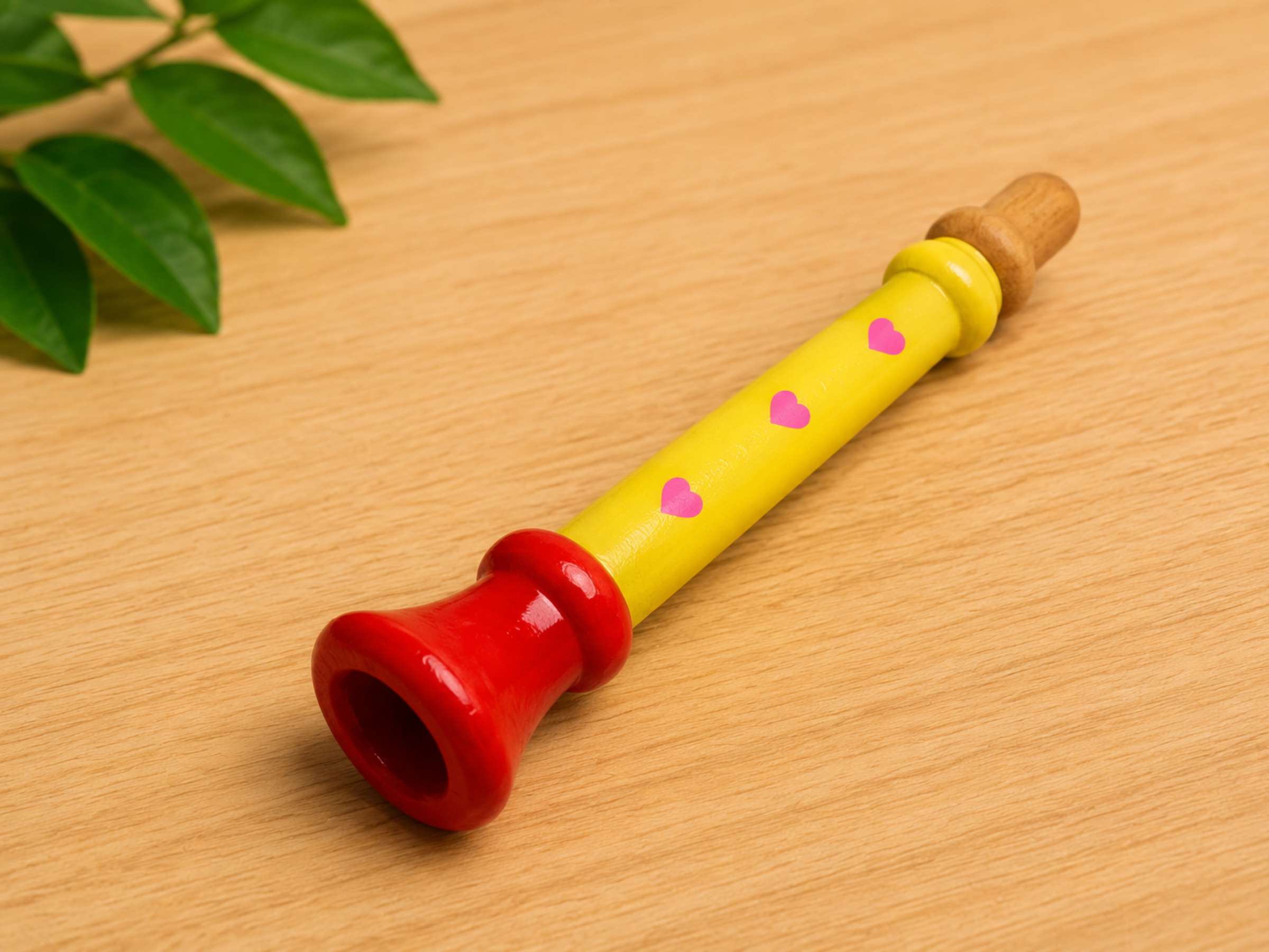 Large wooden musical trumpet – handcrafted wind instrument toy for children by Jumbo Maama