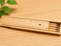 Wooden scale and pencil set – handcrafted eco-friendly school stationery toy by Jumbo Maama