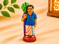 Handcrafted wooden fisherman figurine – traditional Indian cultural toy by Jumbo Maama