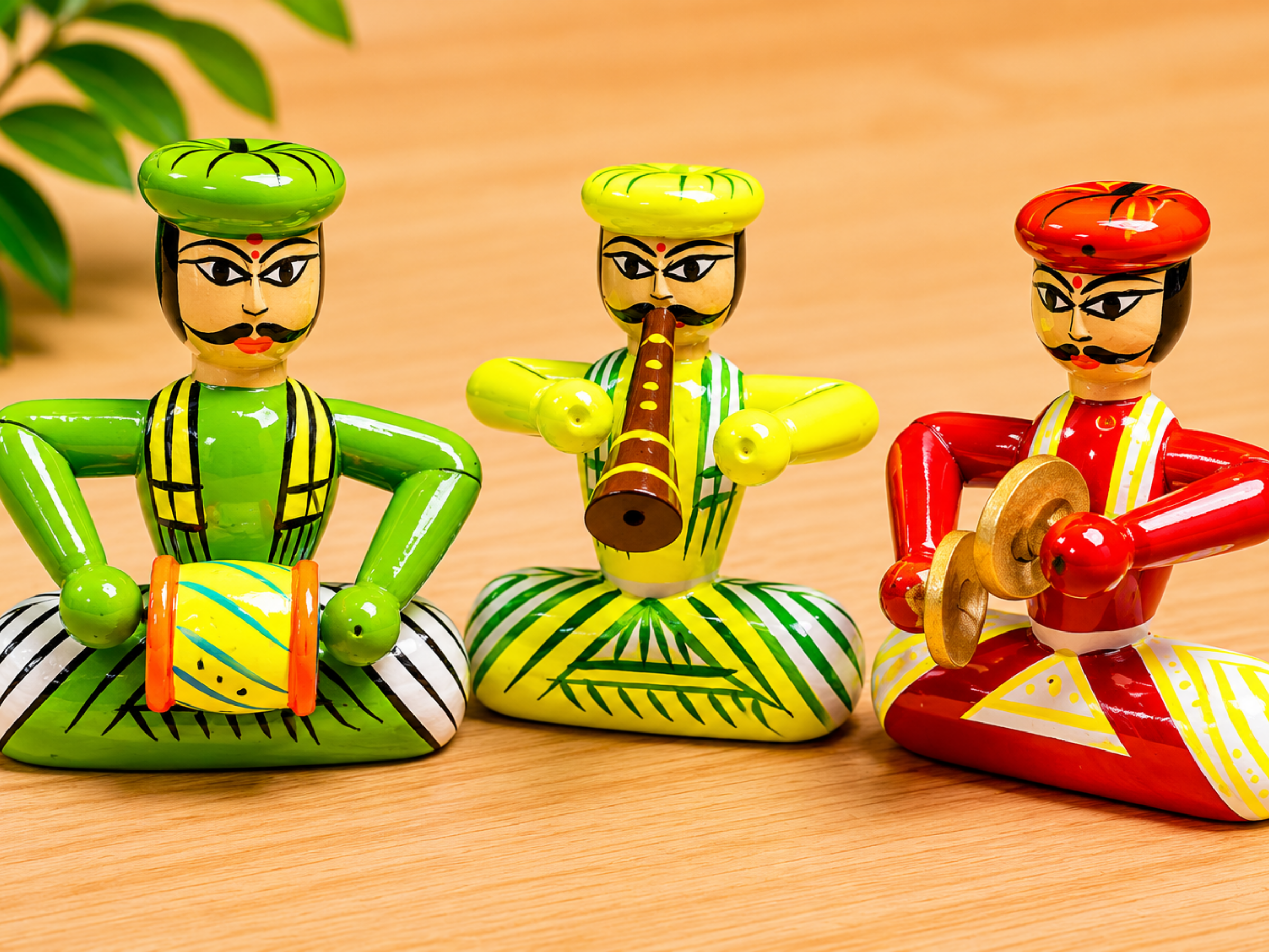 Wooden village kacheri court play set – handcrafted traditional Indian cultural toy by Jumbo Maama