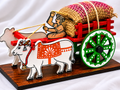 Handcrafted wooden bullock toy – traditional Indian animal toy by Jumbo Maama